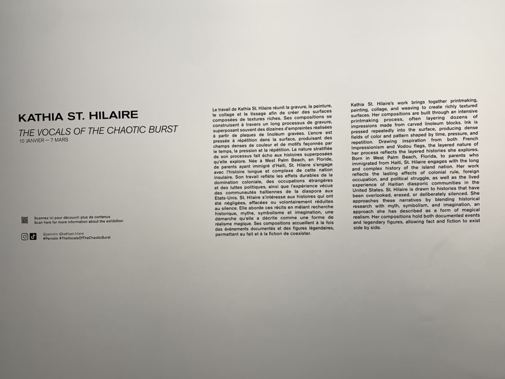 Texte mural présentant l’exposition